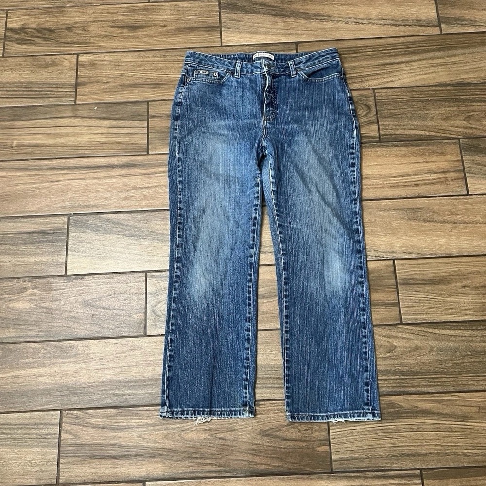 Lee Womens 14 Petite Blue Relaxed Fit Bootcut Jeans Made In Mexico